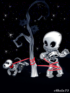 Скелет и песик