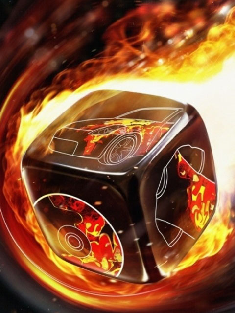 картинка Огненный кубик