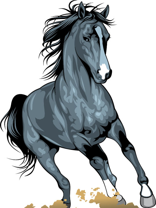 Бегущий конь (рисунок)