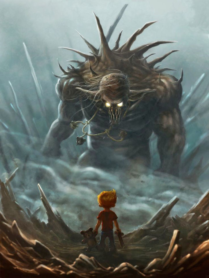 картинка Мальчик и монстр