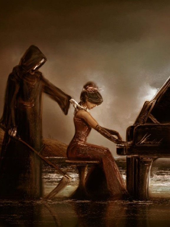 Приход смерти к пианистки