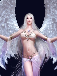 Ангел с распущенными крыльями (3Д)