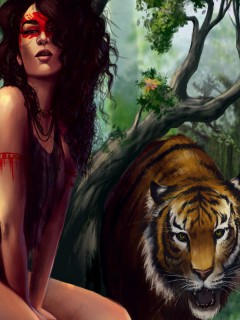 Амазонка и тигр