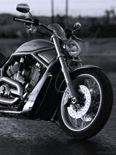 Черно - белая картинка мотоцикла
