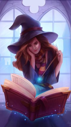 Ведьма, читающая книгу