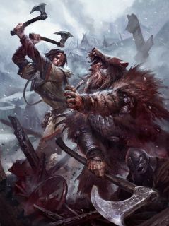 Битва: Воительница и старый викинг