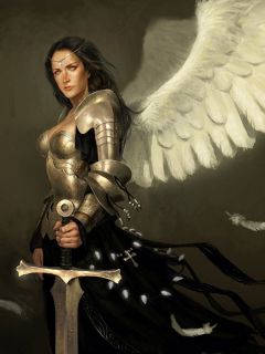 Ангел - воительница с мечом