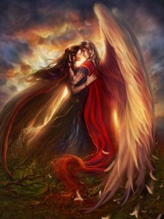 Любовь ангела к земной женщине