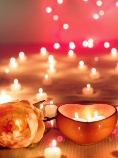 Романтическая дорожка из свечей