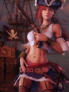Сексуальная 3Д пиратка