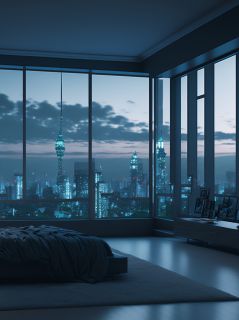 Вид из окна: утренний мегаполис