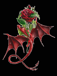 Дракончик с розой