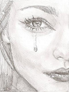 Плачущая девушка (рисунок)
