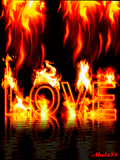 Пламенная надпись "LOVE"