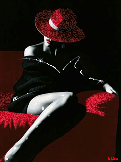 Женщина в красной шляпе