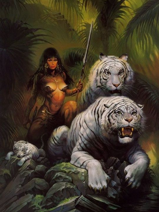 Амазонка и тигры
