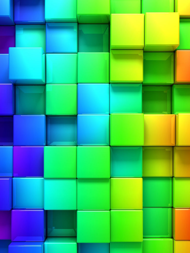 Абстрактный фон из разноцветных кубов