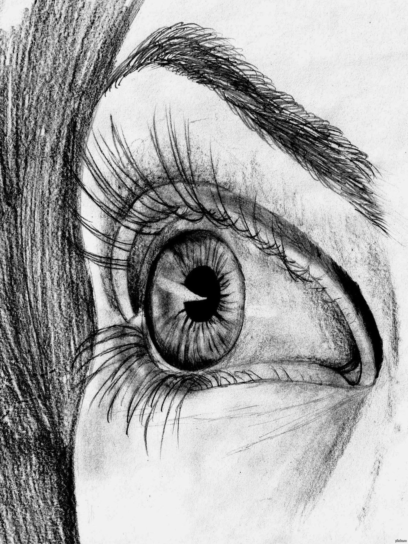 Испуганный глаз (рисунок)