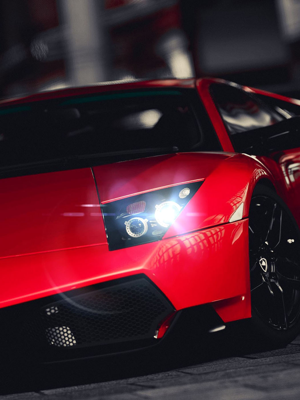 Красный Lamborghini Veneno