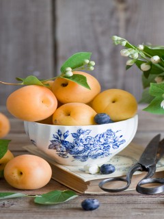 Ваза с масляными абрикосами