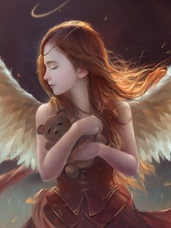 Девочка – Ангел с мишкой