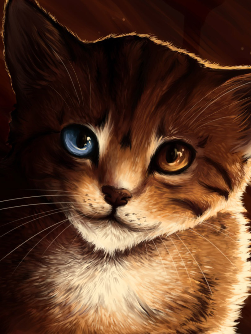 Рыжая кошка арт