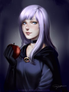 Арт. Девушка с яблоком