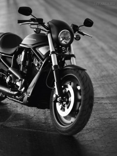 Черно-белое фото мотоцикла