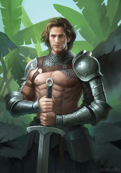 Рыцарь с голым торсом