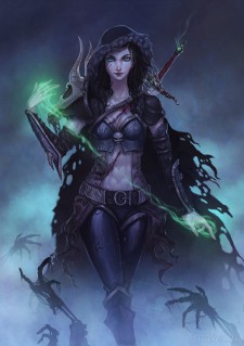 Ведьма – воительница, идущая по кладбищу