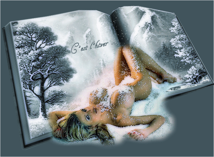 Женщина, прикрытая снегом