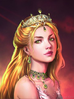 Арт Принцессы с золотыми волосами