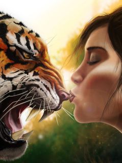 Арт. Целуя тигра