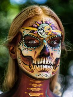 Мексиканский череп (макияж)