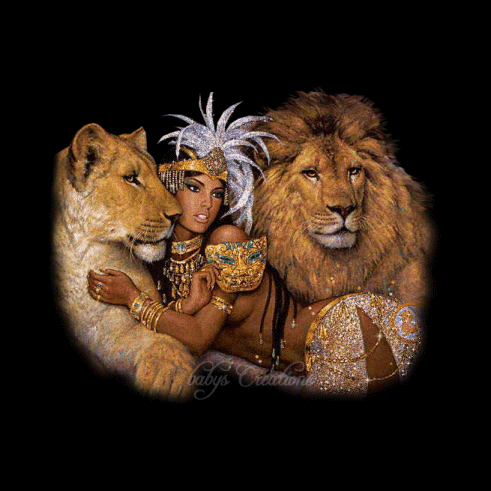 Царица и львы