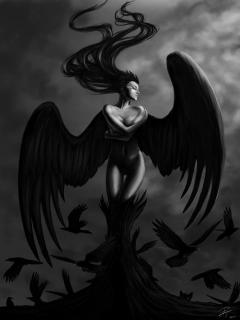 Черный Ангел и вороны