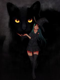 Ведьмочка и большой кот