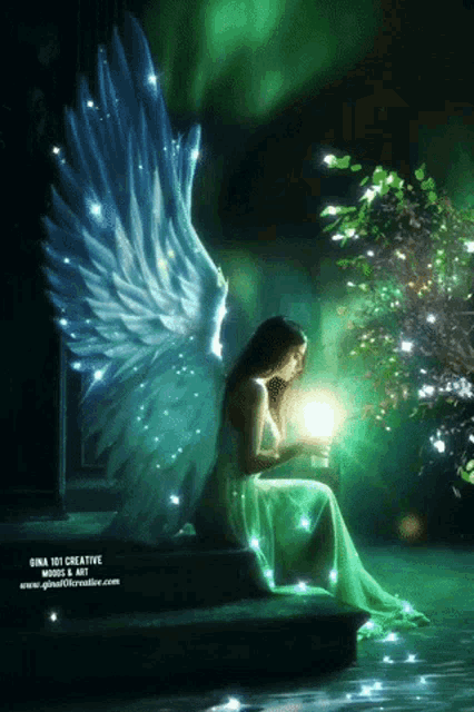 Девушка – Ангел и магический свет
