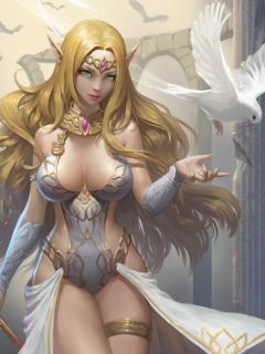 Ангел – воительница и голубь