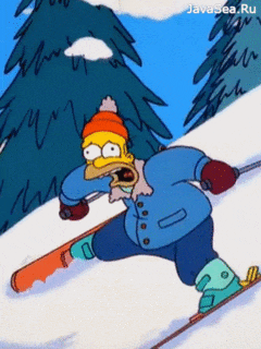 Гомер на лыжах