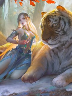 Юная воительница и тигр