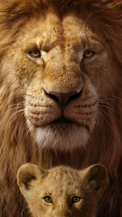 Величественный лев и львенок