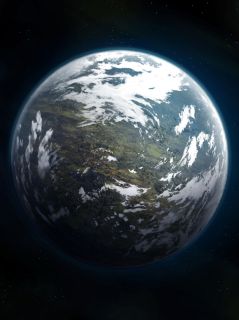 Планета в безграничном космосе