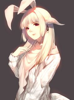 Анимэ девушка - кролик