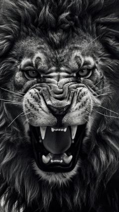 Сердитое морда Льва